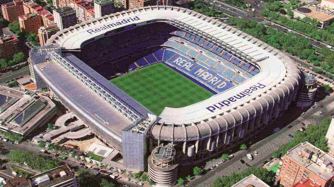 lo stadio santiago Bernabeu di Madrid