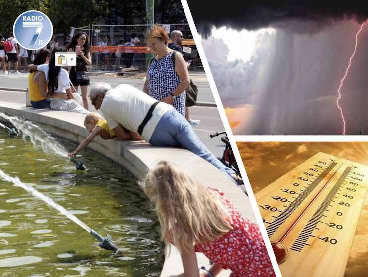 Meteo caldo torrido e temporali int