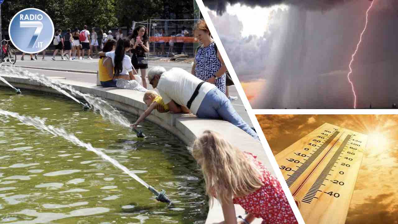 Meteo caldo torrido e temporali