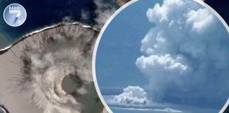 Isola nuova pacifico eruzione