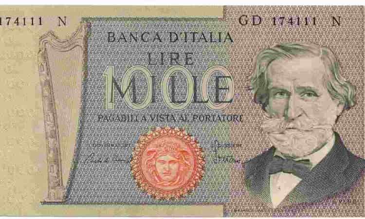 Banconota lire Giuseppe Verde vale una fortuna