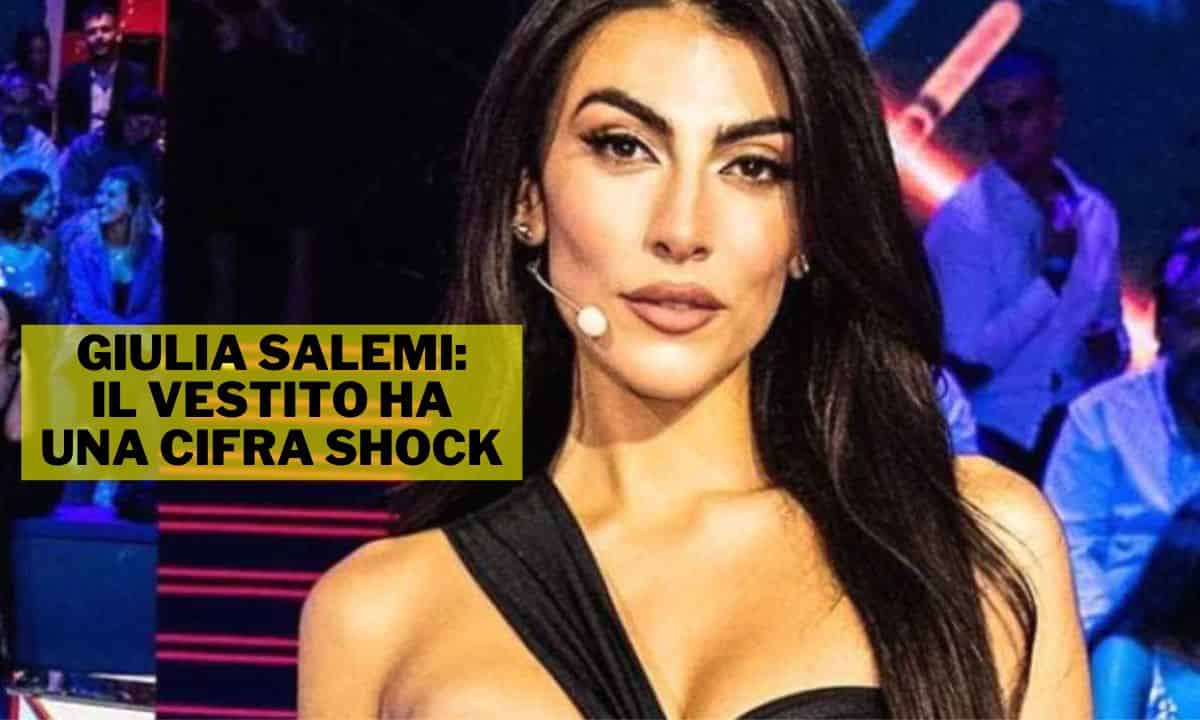 Giulia Salemi vestito Gf Vip cifra shock