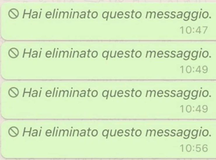 whatsapp trucco messaggi cancellati