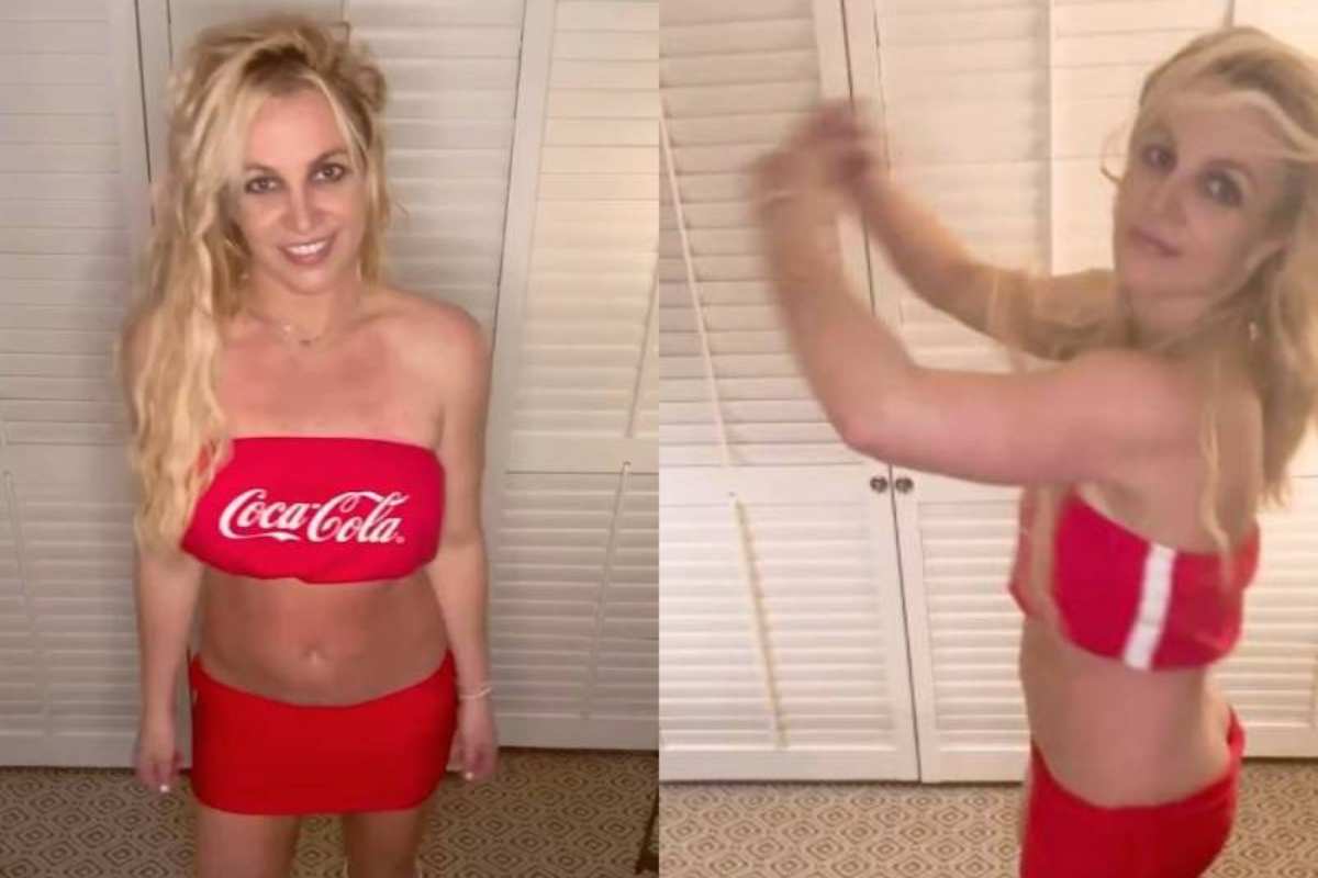 Un frame del video di Britney Spears sui social