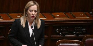 Giorgia Meloni in Parlamento