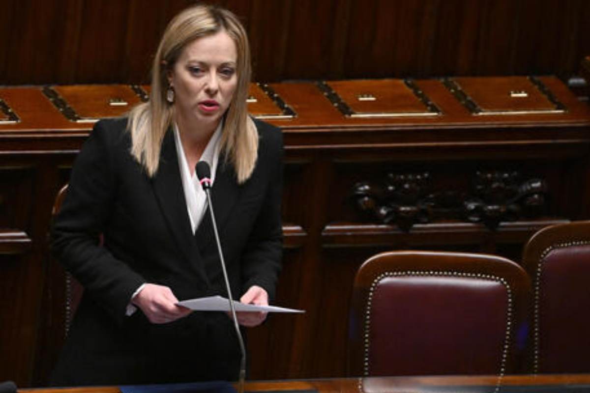 Giorgia Meloni in Parlamento