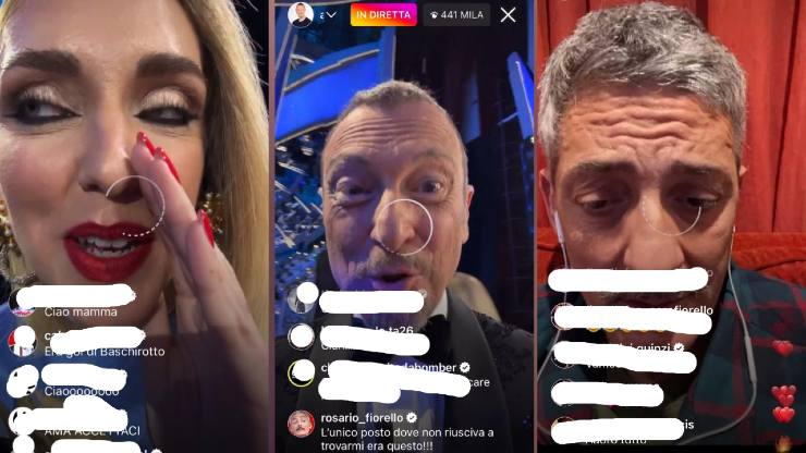 Sanremo diretta Instagram flop radio 7