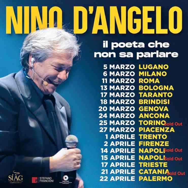 nino d'angelo annuncio date tour 