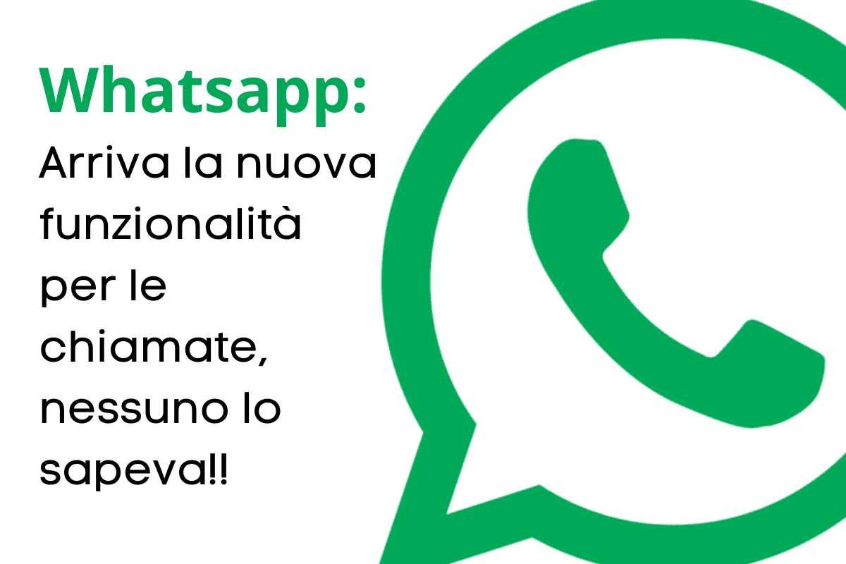 nuova funzione Whatsapp per le chiamate 