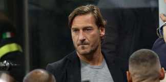 Francesco Totti scuro in volto