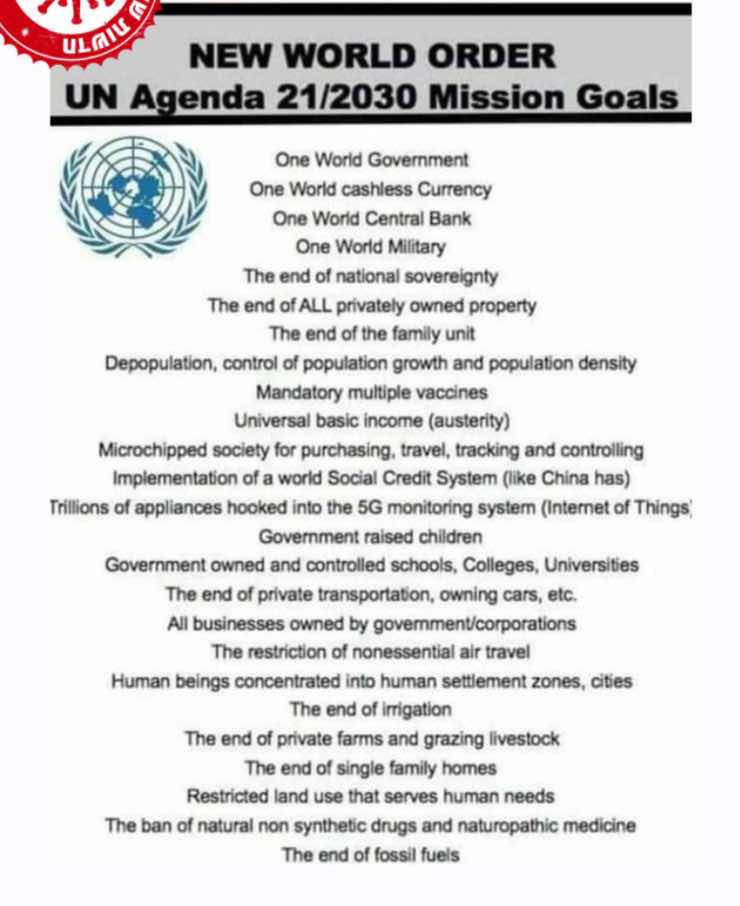 Il documento falso sull’agenda 2030 