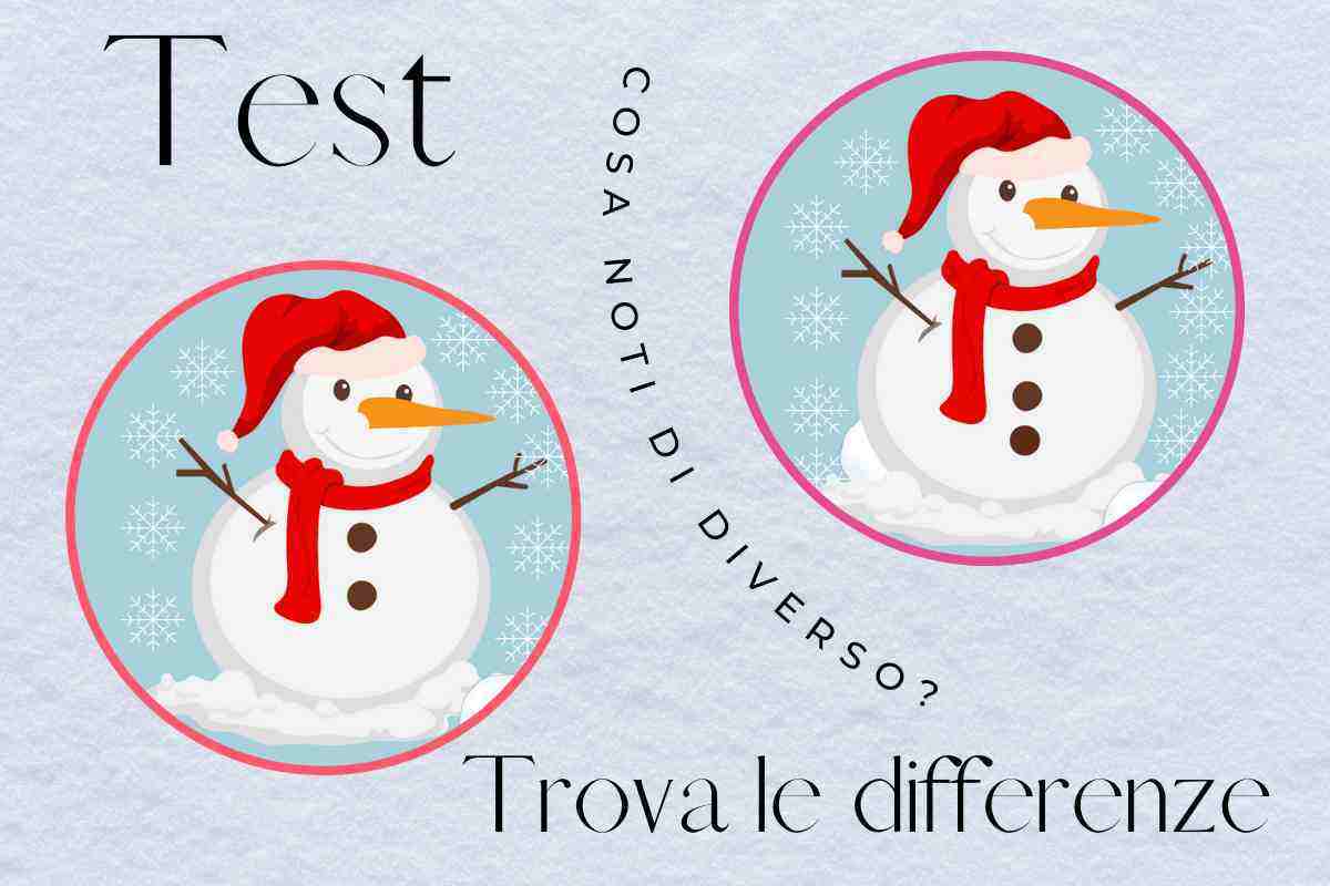 test differenze pupazzi di neve